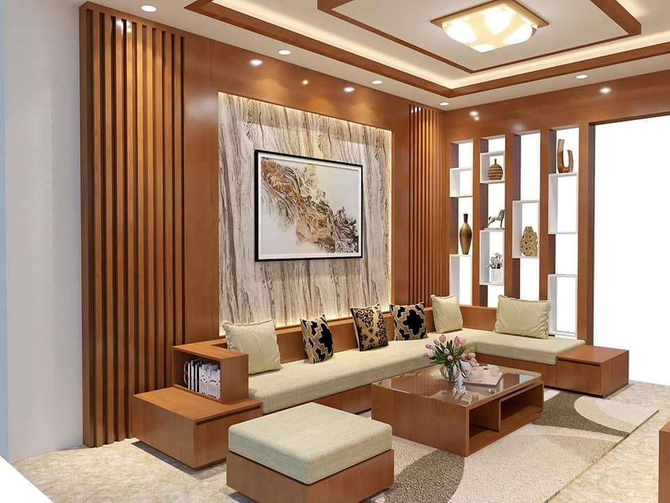 Thi công nhựa giả gỗ ốp tường tại quận 4