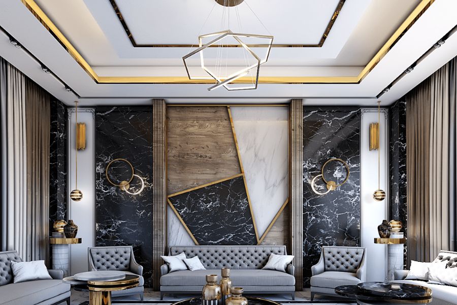 Trần hộp trần la phông phòng khách quận 8