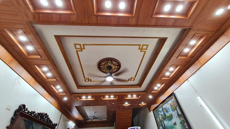 Trần hộp trần la phông phòng khách quận 2